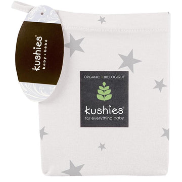 Kushies - Organic Change Pad Cover (Prints) Grey Stars Nursery Essentials