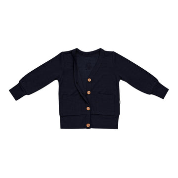 Kyte Baby - Bamboo Jersey Cardigan (Infant) Midnight / 0-3M Clothing