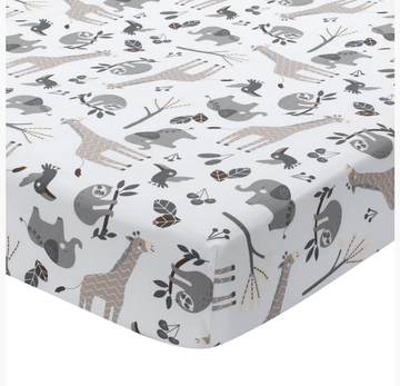 Lambs & Ivy - Fitted Crib Sheet Baby Jungle Bedding