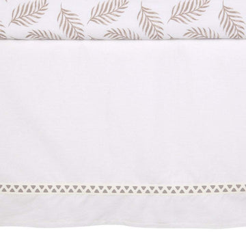 Lambs & Ivy - Organic Cotton Crib Skirt White Flat All Nursery