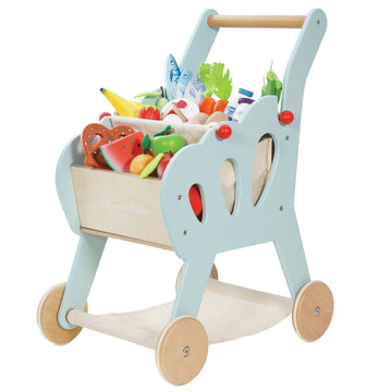 Le Toy Van - Premium Wooden Shopping Trolley Pretend Play
