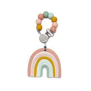 LouLou Lollipop - Pastel Rainbow Silicone Teether Set Pacifiers & Teething