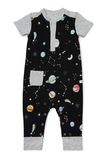 Loulou Lollipop - Tencel Romper Planets / 0-3M All Clothing