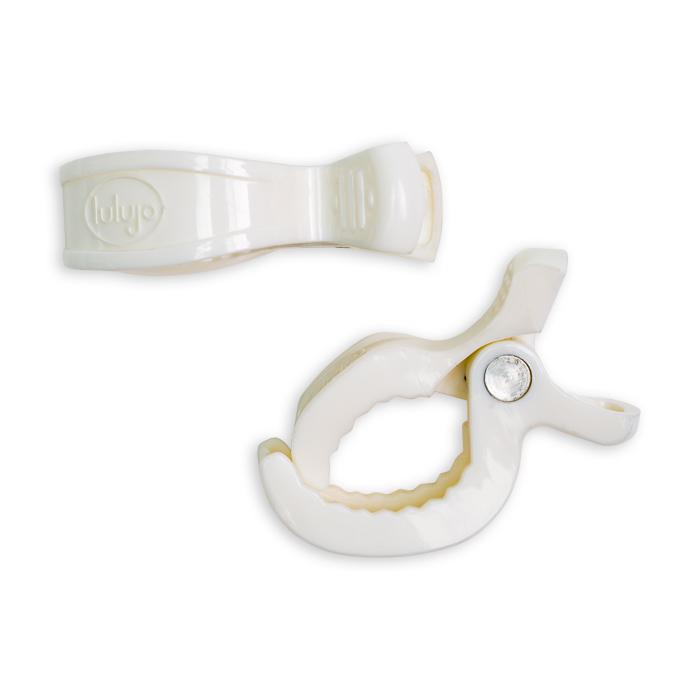 Lulujo - 2pk White Stroller Clips