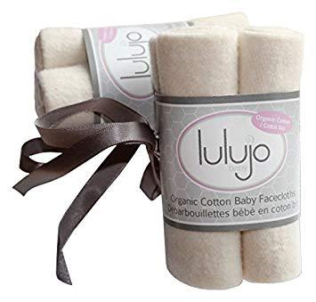 Lulujo - 4 Pack Organic Cotton Facecloths Bath Accessories