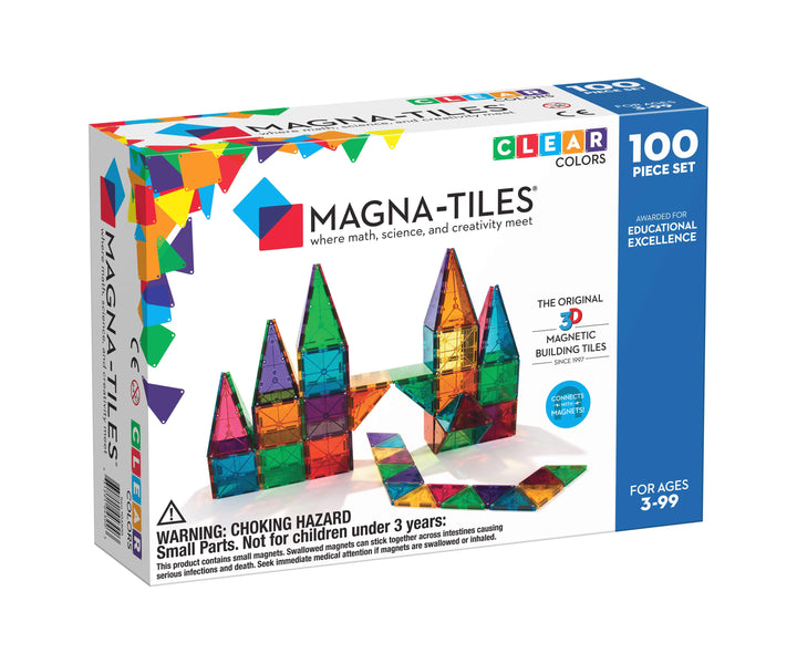 Magna Tiles 100 Piece Clear Colours Set Little Canadian