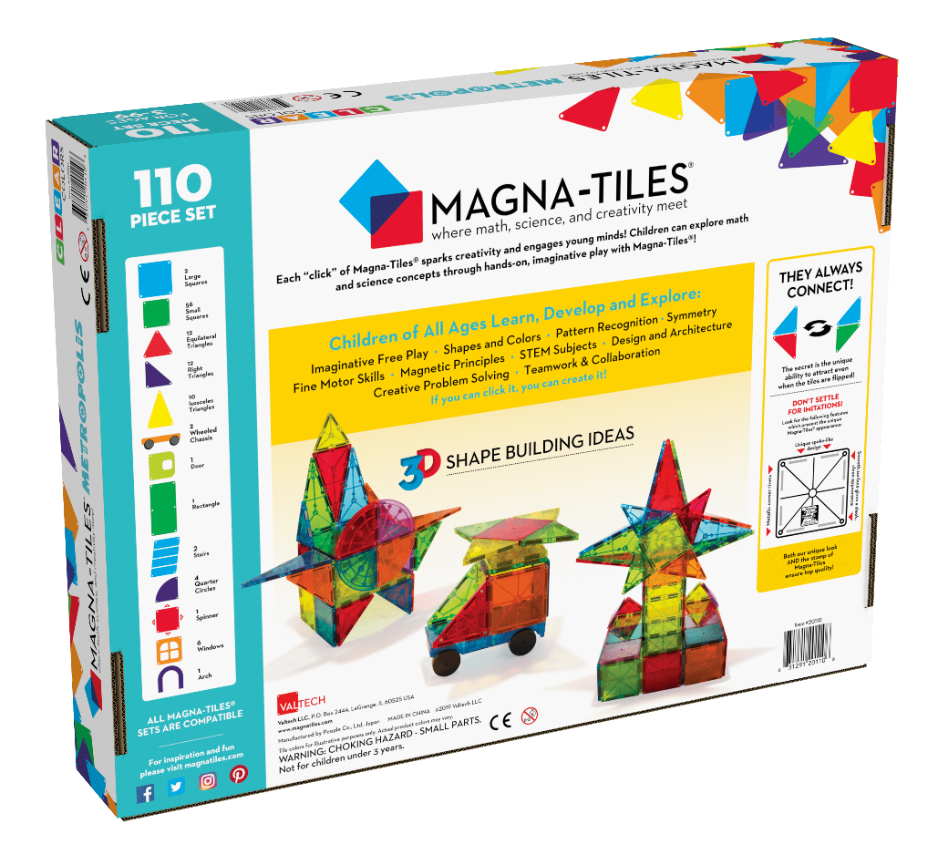 Magna Tiles 110 Piece Metropolis Set