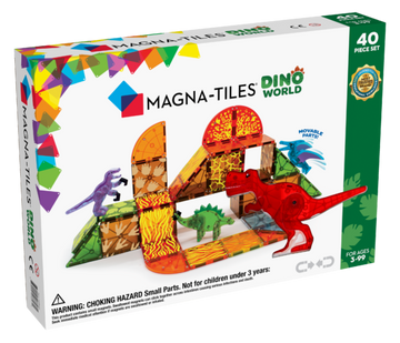 Magna Tiles - Dino World 40 Piece Set Pretend Play