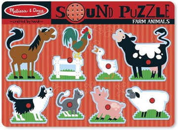 Melissa & Doug - Farm Animals Sound Puzzle Puzzles