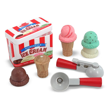 Melissa & Doug - Scoop & Stack Ice Cream Cone Playset Pretend Play