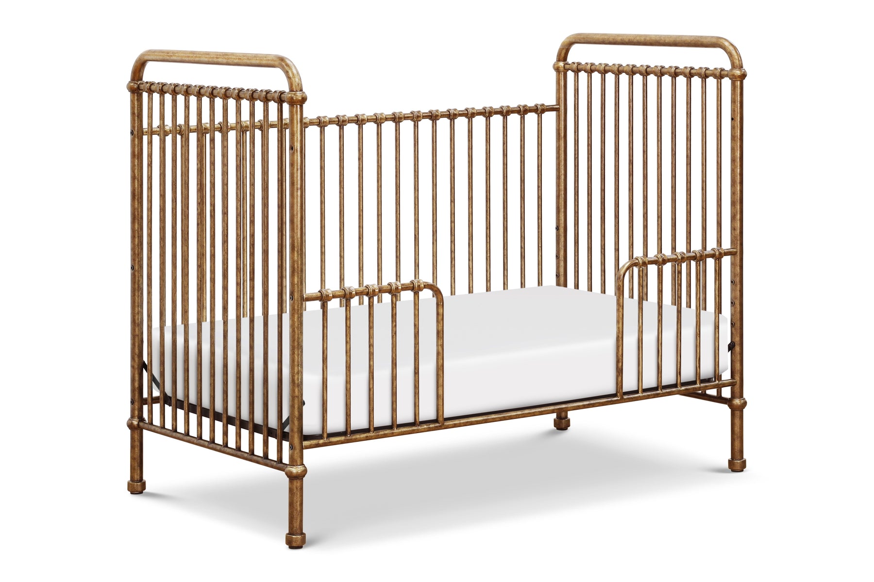 Million Dollar Baby Abigail 3-in-1 Convertible Crib in a soft grey finish with clean lines and a versatile design.