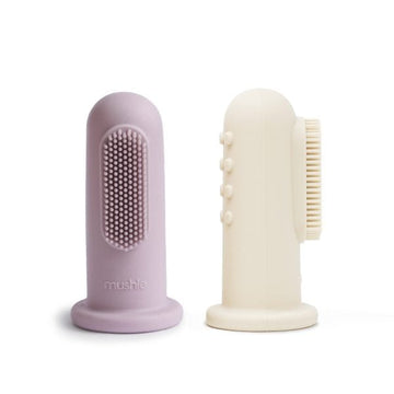 Mushie - Finger Toothbrush Soft Lilac / Ivory Toothbrushes