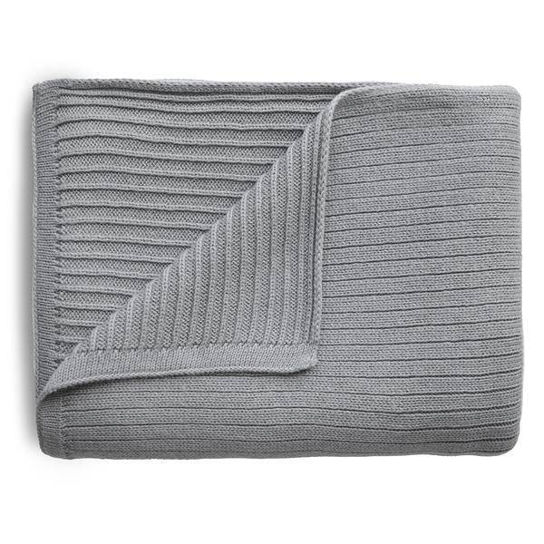 Mushie - Knitted Ribbed Baby Blanket