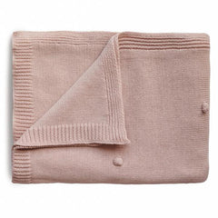 Mushie- Knitted Textured Dots Baby Blanket