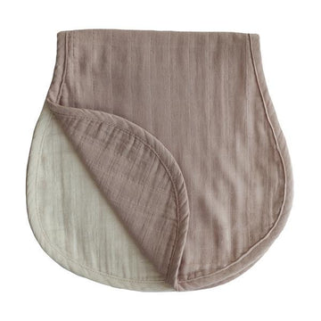 Mushie - Muslin Burp Cloth Organic Cotton (Natural/Fog) Bibs & Burp Cloths