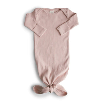 Mushie - Ribbed Knotted Baby Gown