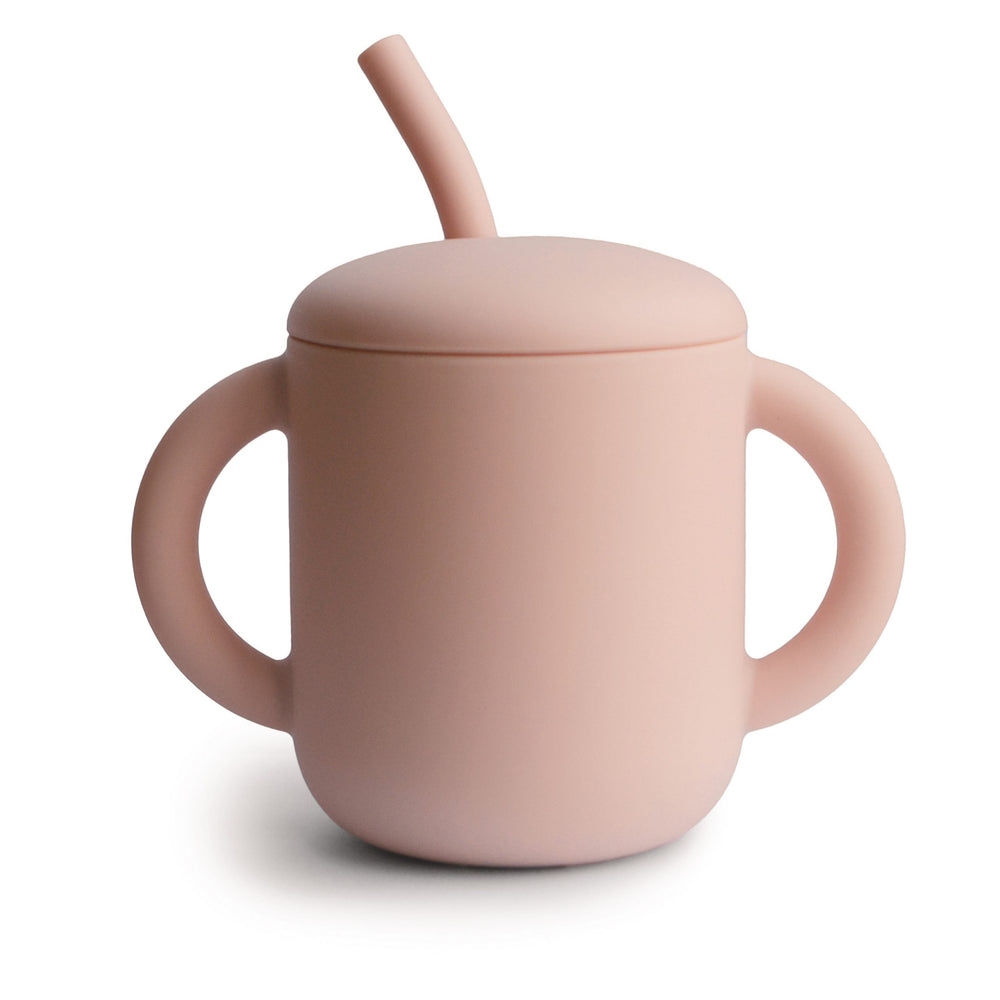 Mushie - Silicone Training Cup with Straw & Handles