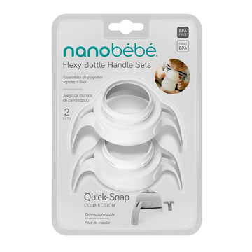 Nanobebe - Flexy Bottle Handle Sets (2 Pack) White All Feeding