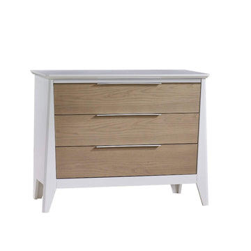 Nest - Flexx Collection 3 Drawer Dresser / White/Natural Wheat Cribs & Baby Furniture