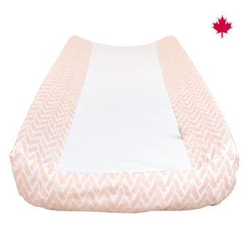 Perlimpinpin - Changing pad Cover Pink Chevron Nursery Essentials