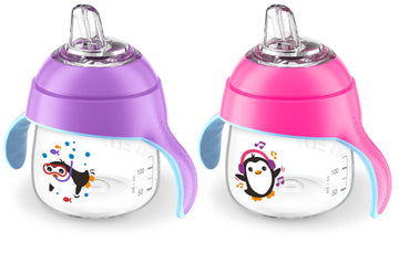 Philips Avent - My Little Sippy Cup 7oz - 2pk Pink/Purple Bottles & Accessories
