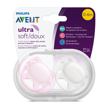 Philips Avent - Ultra Soft Pacifier Articpink / 0-6m Pacifiers & Teething