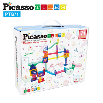 PicassoTiles - 71pc Marble Run Building Blocks All Toys