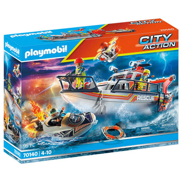 Playmobil - Fire Rescue with Personal Watercraft Pretend Play
