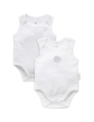 Purebaby - Organic Cotton Design Undershirt (2 Pack)