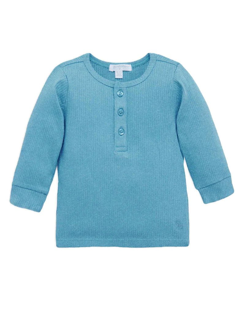 Purebaby - Organic Ribbed Henley Tee