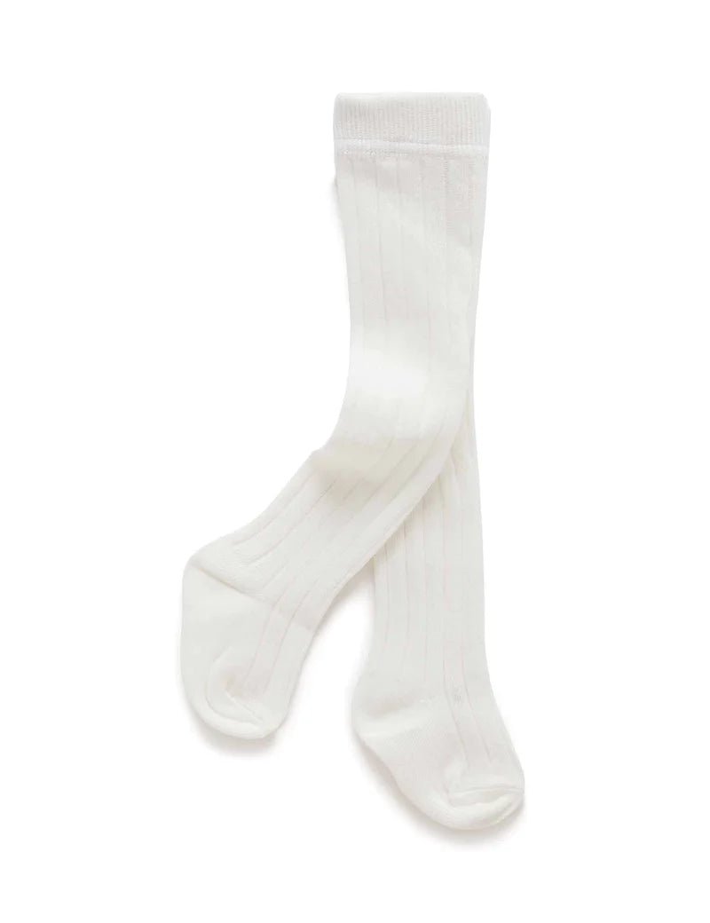 Purebaby - Organic Cotton Rib Tights