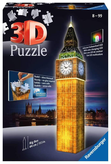 Ravensburger - 3D Big Ben Night Edition 216 pc Puzzle Puzzles