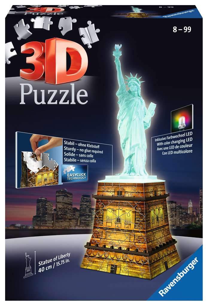 Ravensburger - 3D Statue of Liberty at Night 108 pc Puzzle