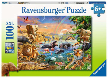 Ravensburger - Savannah Jungle Waterhole 100 pc Puzzle Puzzles