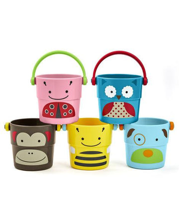 Skip Hop - Zoo Stack & Pour Bath Buckets Bath Toys