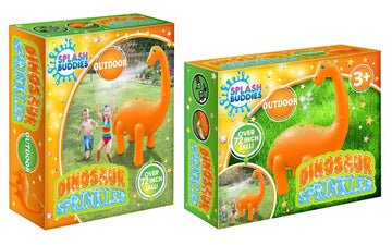 Splash Buddies - Outdoor Orange Dinosaur Sprinkler Summer Essentials