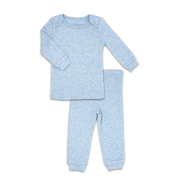 Tendertyme - 2 Piece Pajama Set Heather Blue / 12M Unisex Clothing