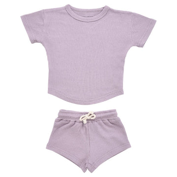 Three Little Tots - Summer Waffle Toddler Top & Bottom Set Wild Orchid / 18-24m Baby & Toddler Clothing