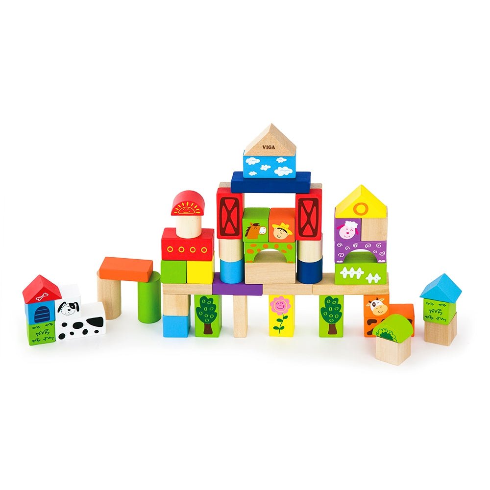 Viga - Wooden Blocks (50 pc)