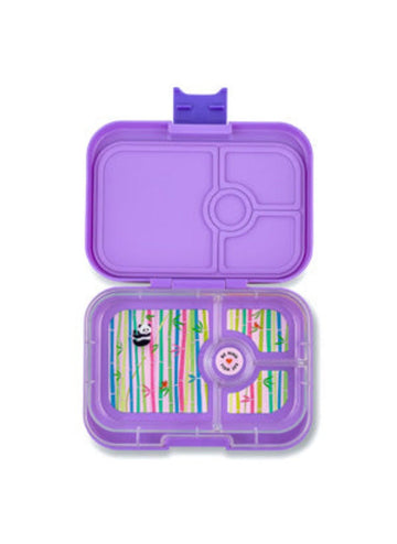 YUMBOX Panino - 4 Compartment Dreamy Purple with Panda Tray Lunch Box