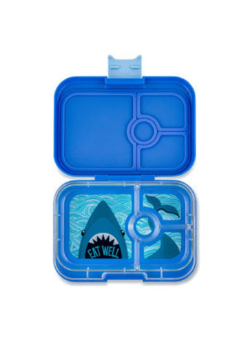 YUMBOX Panino - 4 Compartment True Blue with Shark Tray Lunch Box