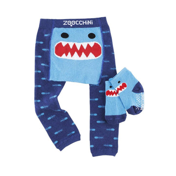 Zoocchini - Legging & Sock Set - Sherman The Shark 6-12M Boy Clothing